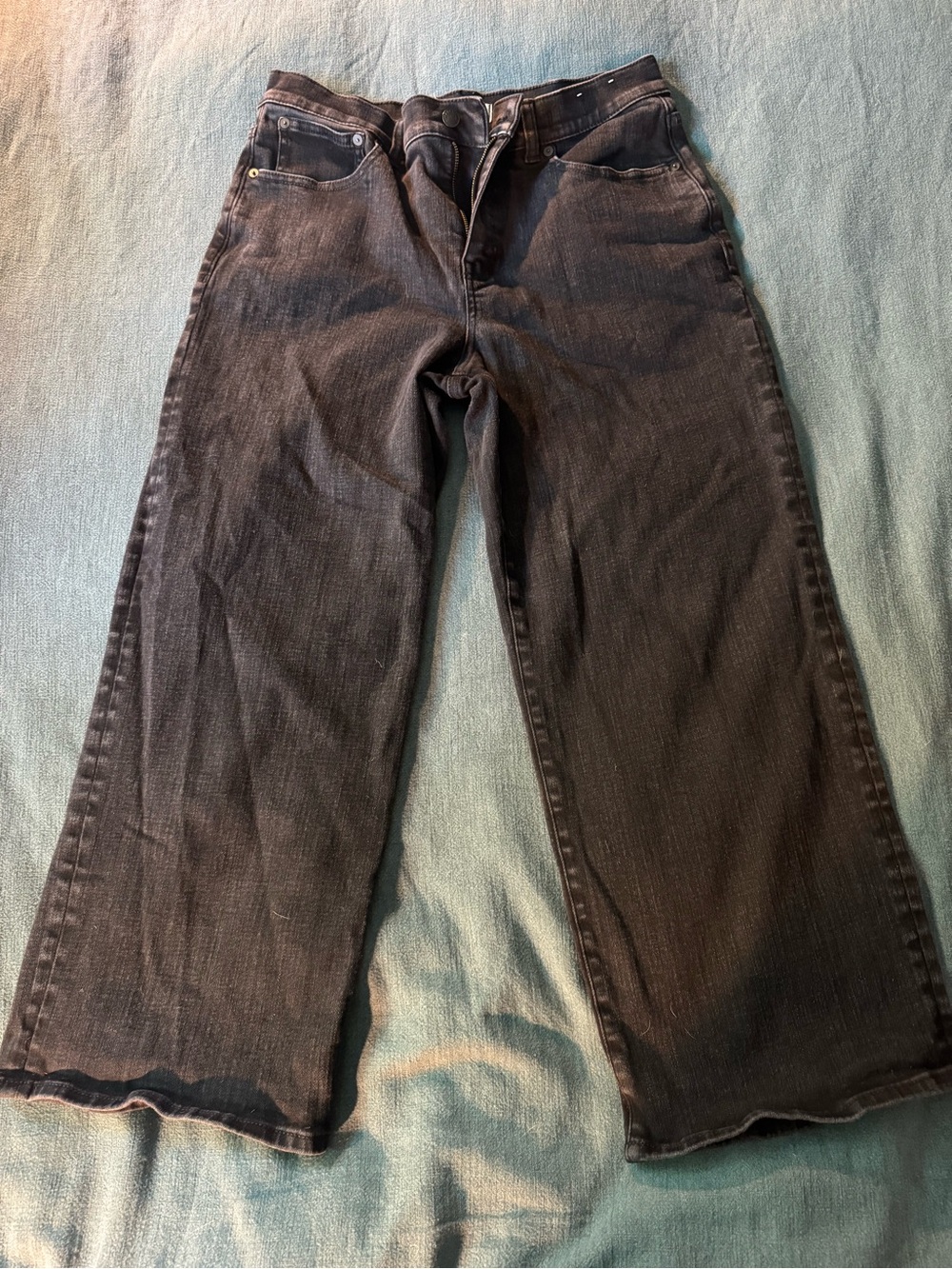 Madewell Black the Perfect Vintage Wide-Leg Jean in black